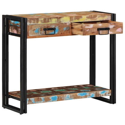 Tavolo consolle Multicolore Legno Recuperato Massello