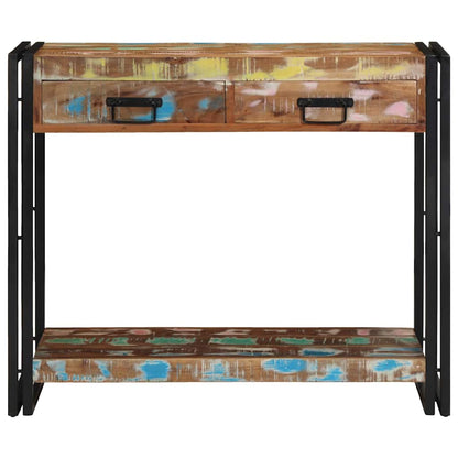 Tavolo consolle Multicolore Legno Recuperato Massello