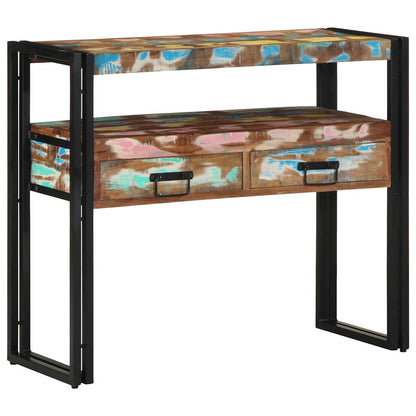 Tavolo consolle 90 x 33 x 75 cm Legno Recuperato Massello