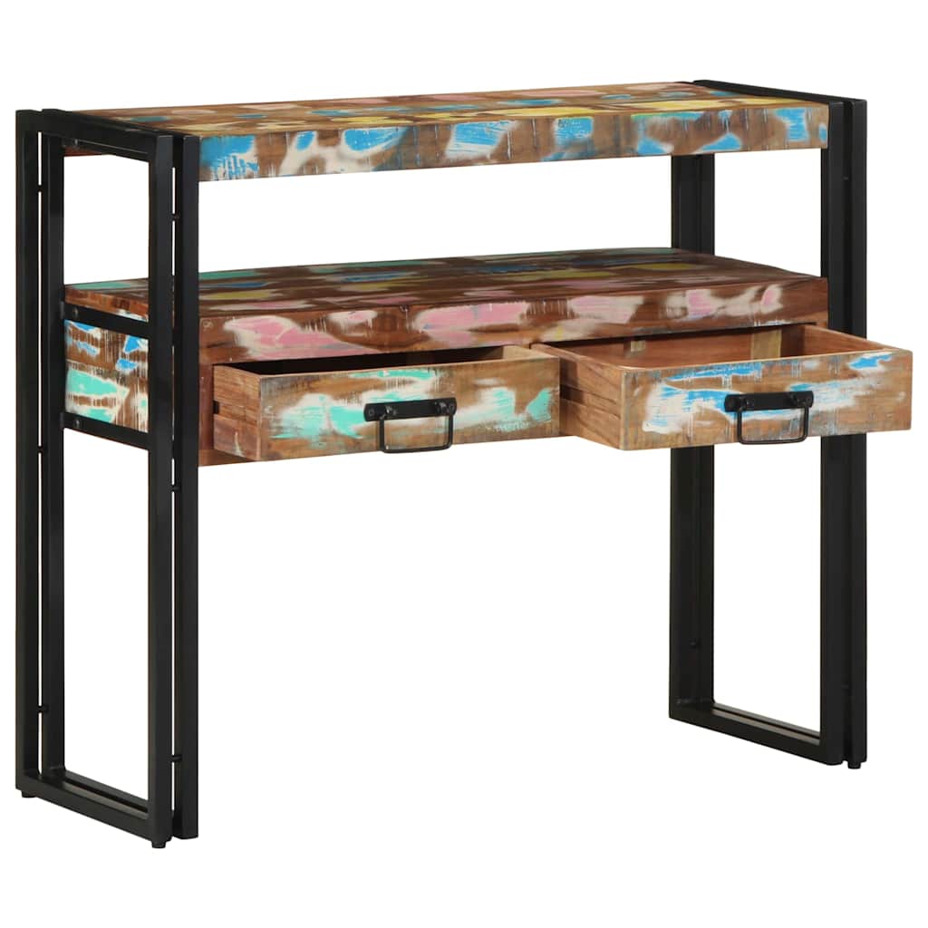 Tavolo consolle 90 x 33 x 75 cm Legno Recuperato Massello