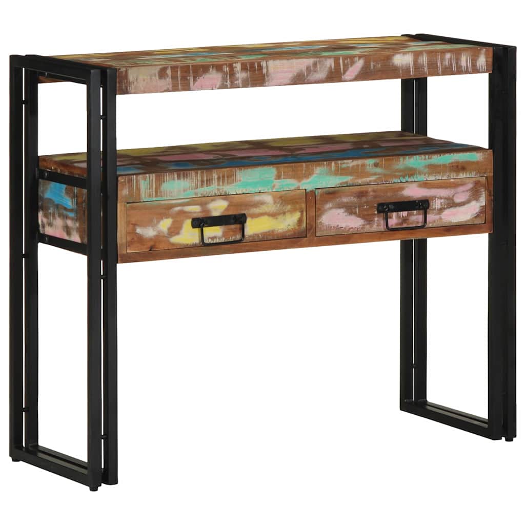 Tavolo consolle 90 x 33 x 75 cm Legno Recuperato Massello