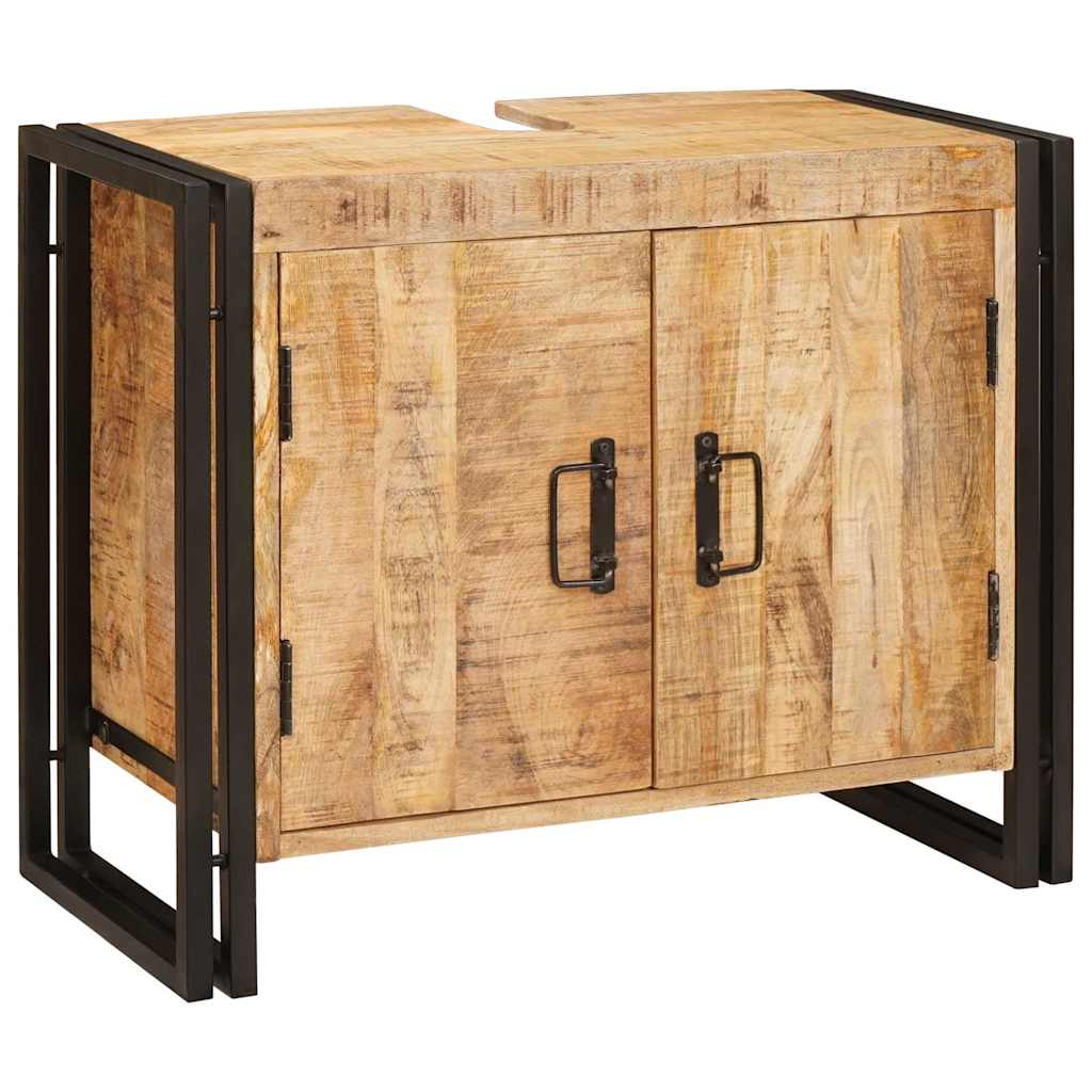 Armadio sottolavello con porta Marrone Legno di mango massello
