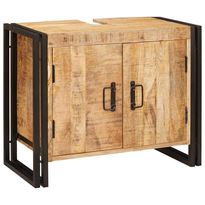 Armadio sottolavello con porta Marrone Legno di mango massello