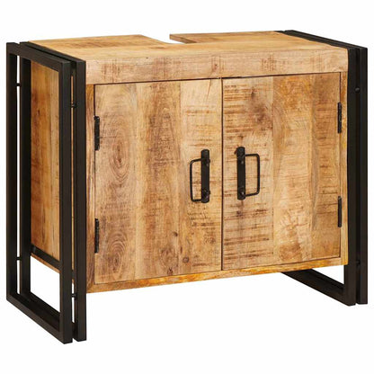 Armadio sottolavello con porta Marrone Legno di mango massello
