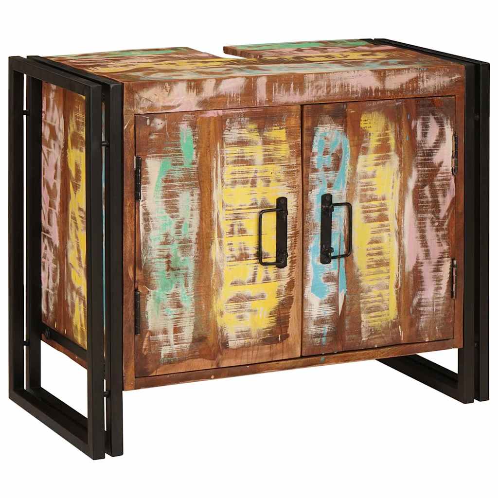 Armadio sottolavello Multicolore Legno Recuperato Massello