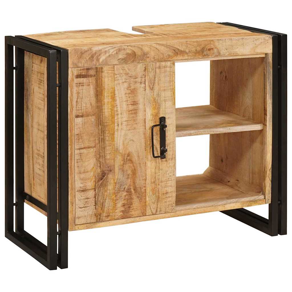 Armadio sottolavello con porta Marrone Legno di mango massello