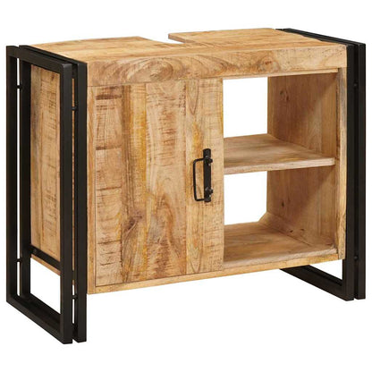 Armadio sottolavello con porta Marrone Legno di mango massello
