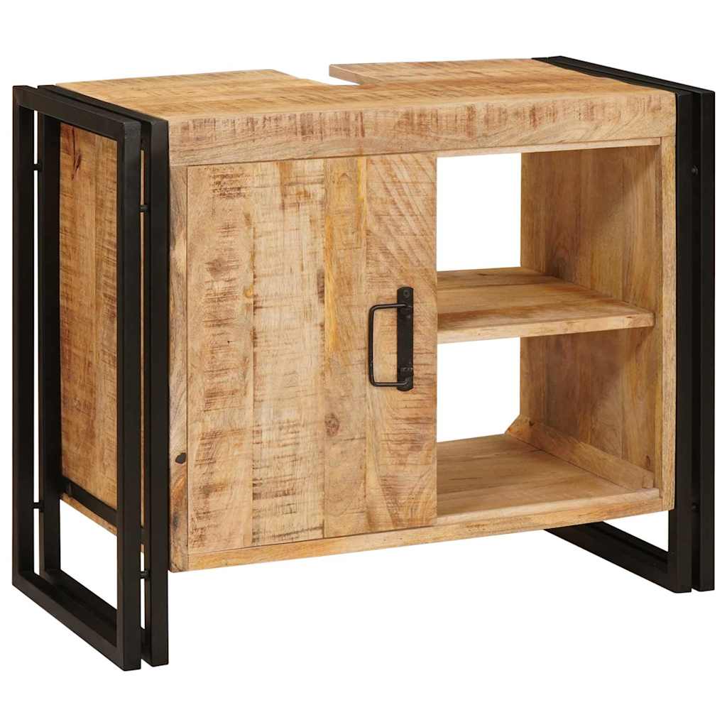 Armadio sottolavello con porta Marrone Legno di mango massello