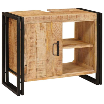Armadio sottolavello con porta Marrone Legno di mango massello