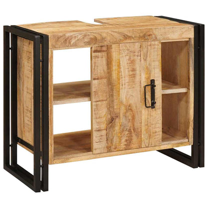 Armadio sottolavello con porta Marrone Legno di mango massello