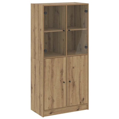 Credenza con Ante Rovere Artigianale 68x37x142 cm Multistrato