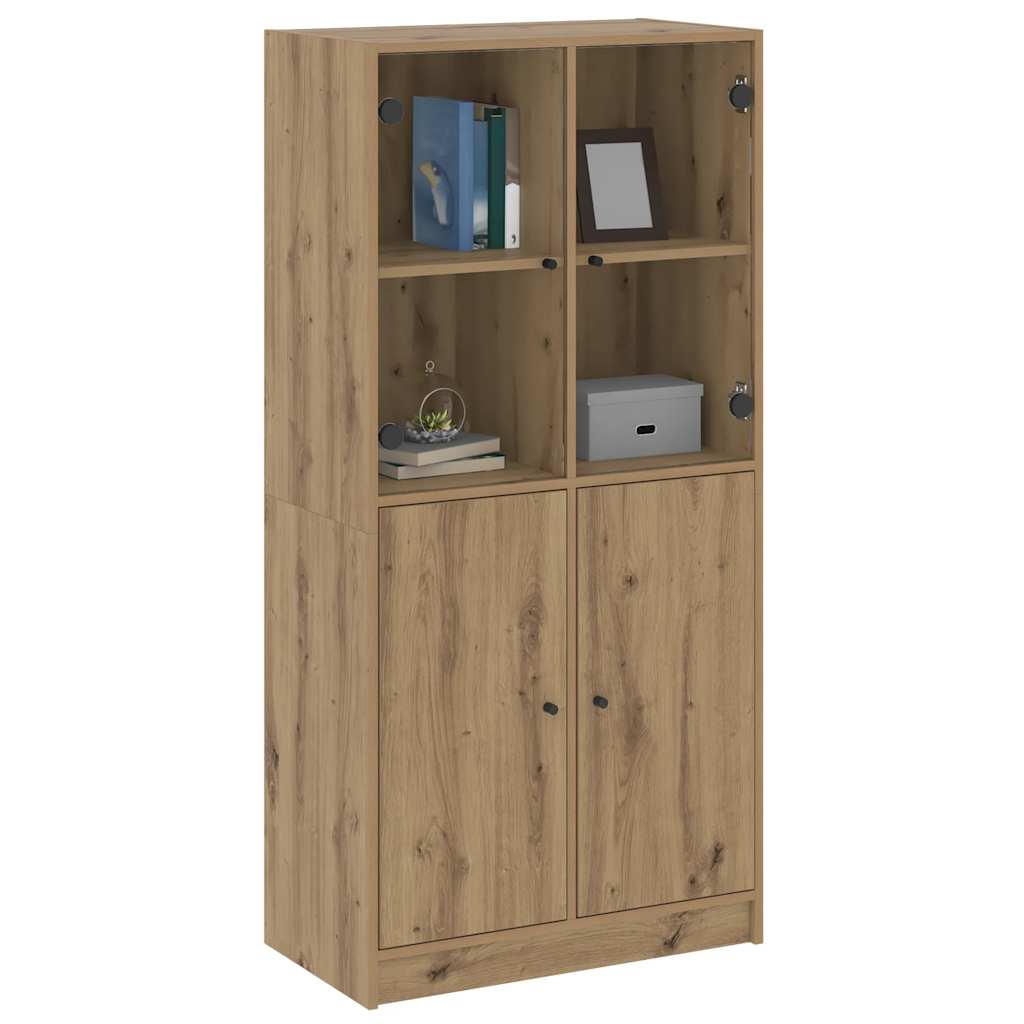 Credenza con Ante Rovere Artigianale 68x37x142 cm Multistrato