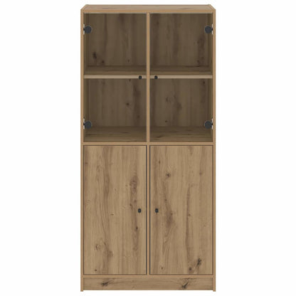 Credenza con Ante Rovere Artigianale 68x37x142 cm Multistrato
