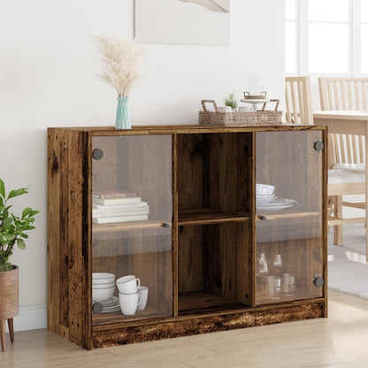 Credenza Legno Antico 102x37x75,5 cm in Legno Multistrato