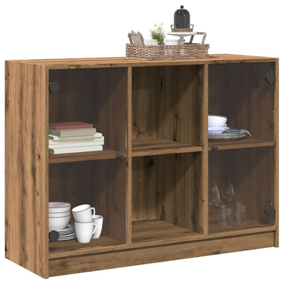 Credenza Rovere Artigianale 102x37x75,5 cm in Legno Multistrato