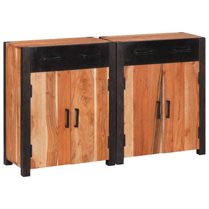 Credenza con cassetto 2 pcs Marrone 110 x 30 x 75 cm