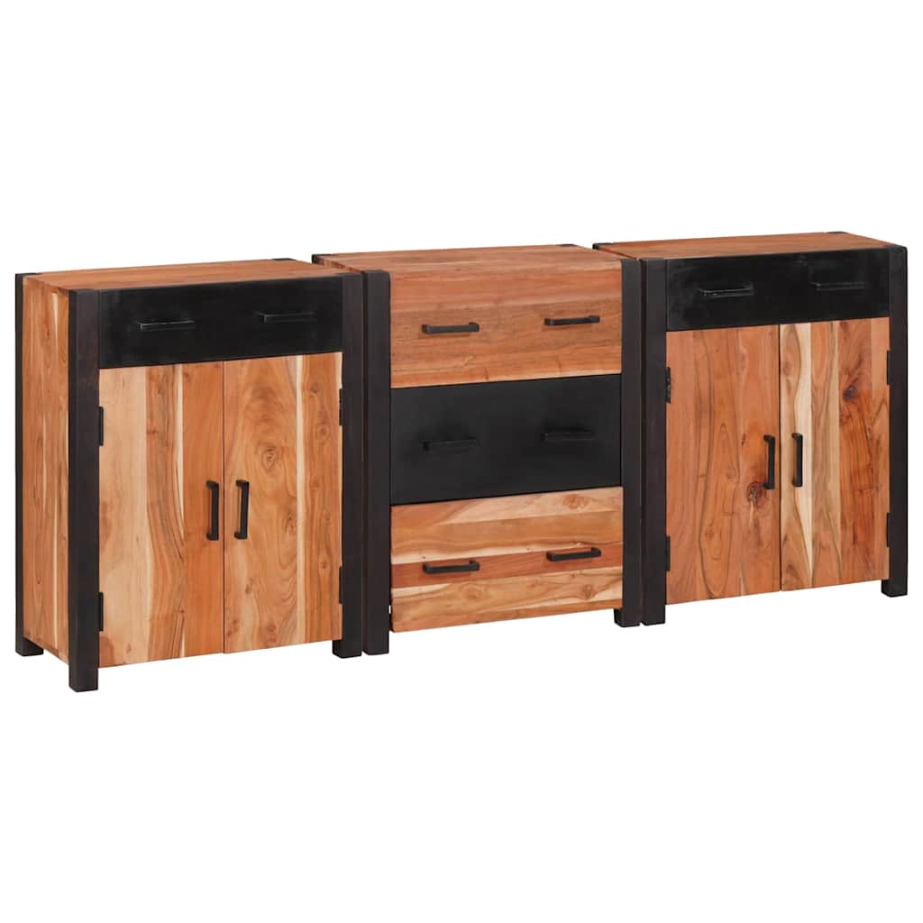 Credenza con cassetto 3 pcs Marrone 165 x 30 x 75 cm