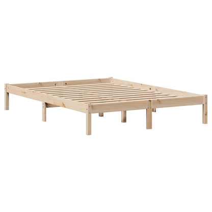 Letto Libreria senza Materasso 140x200 cm in Legno di Pino