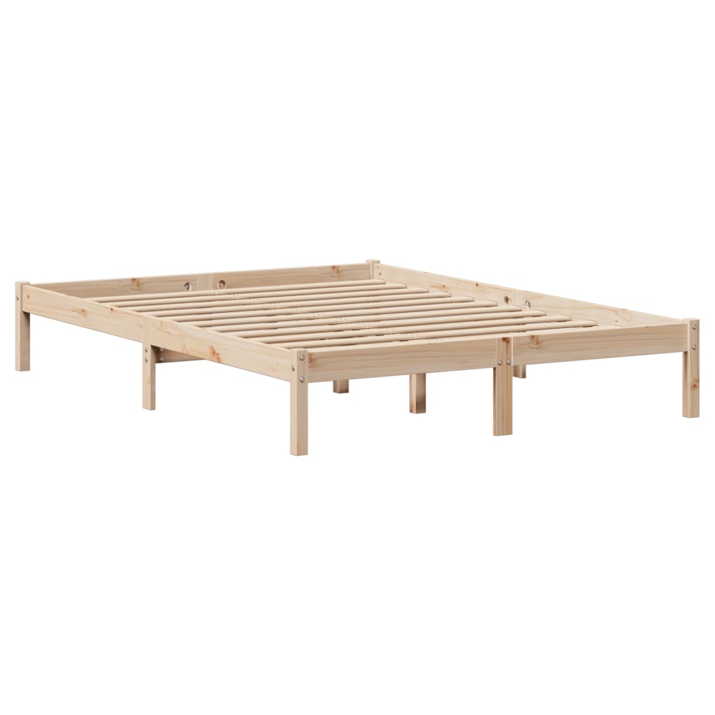 Letto Libreria senza Materasso 140x190 cm in Legno di Pino