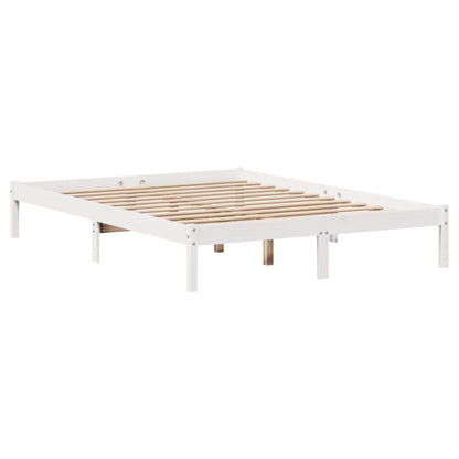 Letto Libreria senza Materasso Bianco 140x200 cm Legno di Pino