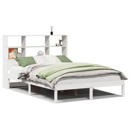 Letto Libreria senza Materasso Bianco 160x200 cm Legno di Pino