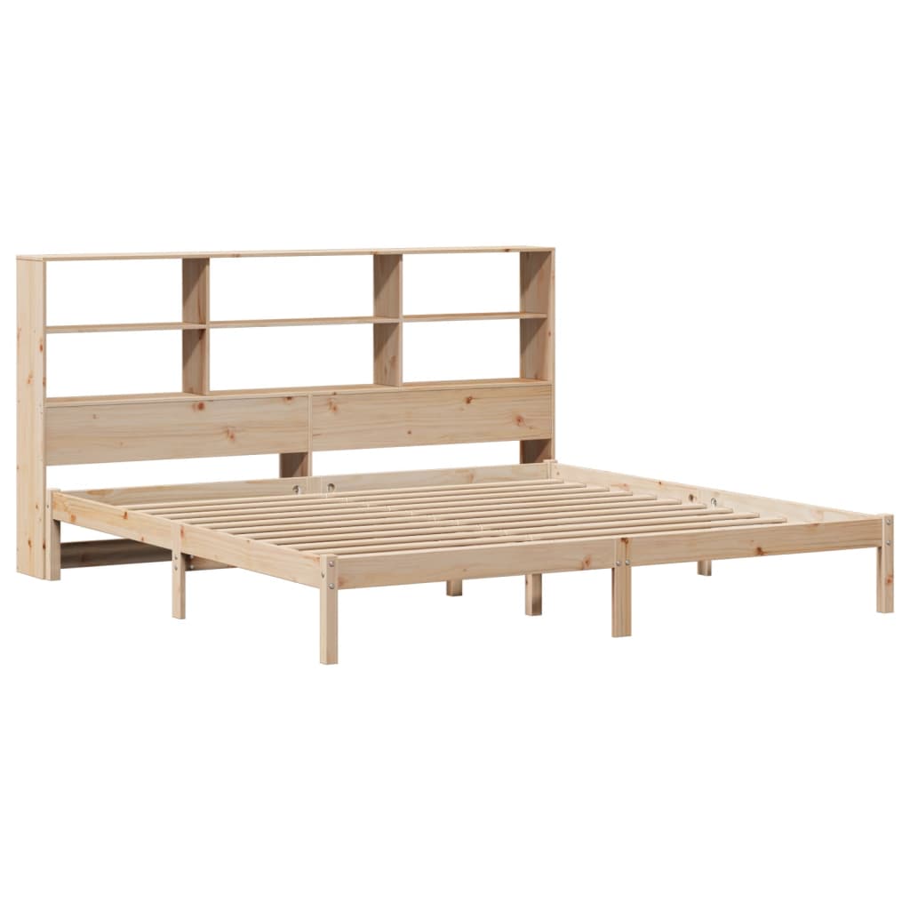 Letto Libreria senza Materasso 180x200 cm in Legno di Pino