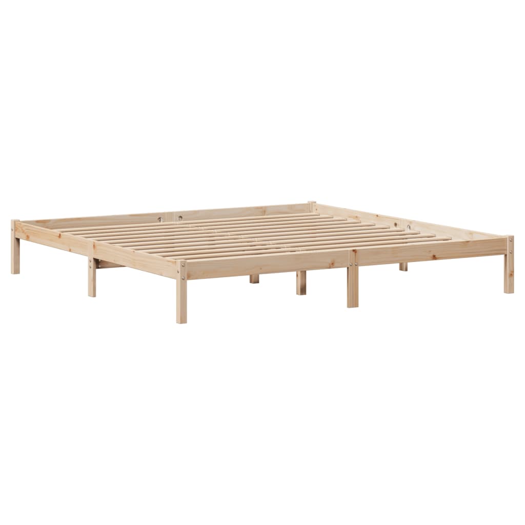 Letto Libreria senza Materasso 180x200 cm in Legno di Pino