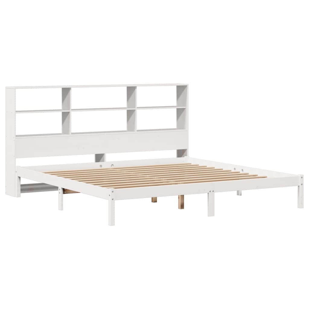 Giroletto con Libreria senza Materasso 180x200 cm in Legno Pino