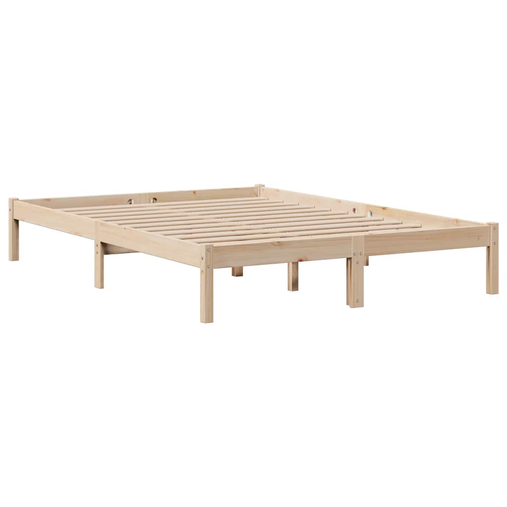 Letto Libreria senza Materasso 160x200 cm in Legno di Pino