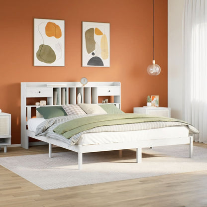 Giroletto con Libreria senza Materasso 180x200 cm in Legno Pino