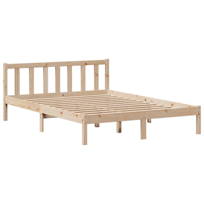 Letto Libreria senza Materasso 120x190cm Legno Massello di Pino