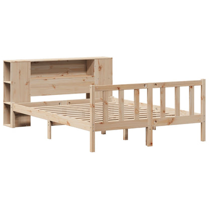 Letto Libreria senza Materasso 140x200 cm in Legno di Pino