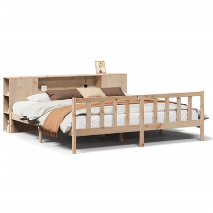 Letto Libreria senza Materasso 180x200 cm in Legno di Pino