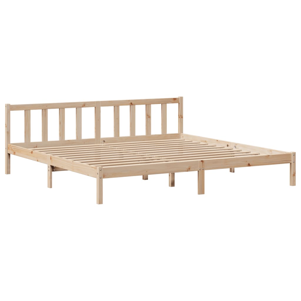 Letto Libreria senza Materasso 180x200 cm in Legno di Pino