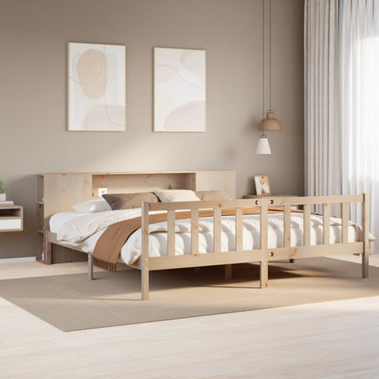 Letto Libreria senza Materasso 180x200 cm in Legno di Pino