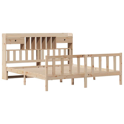 Letto Libreria senza Materasso 180x200 cm in Legno di Pino