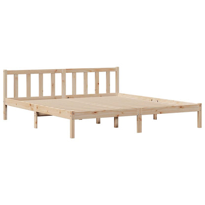 Letto Libreria senza Materasso 180x200 cm in Legno di Pino