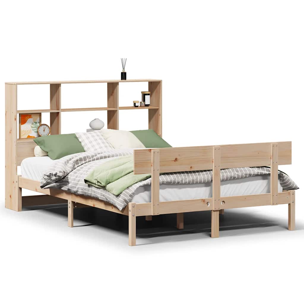 Letto Libreria senza Materasso 160x200 cm in Legno di Pino