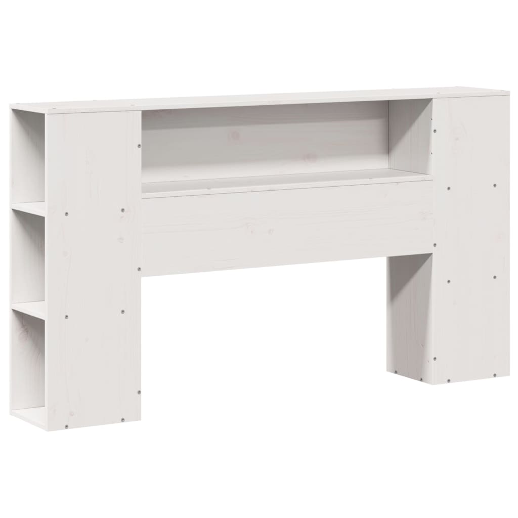 Letto Libreria senza Materasso Bianco 140x190 cm Legno di Pino