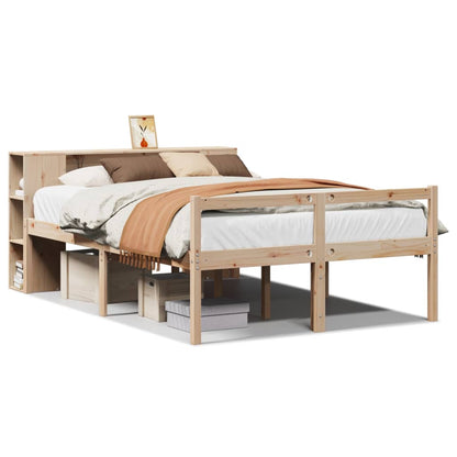Letto Libreria senza Materasso 140x200 cm in Legno di Pino