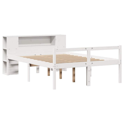 Letto Libreria senza Materasso Bianco 160x200 cm Legno di Pino
