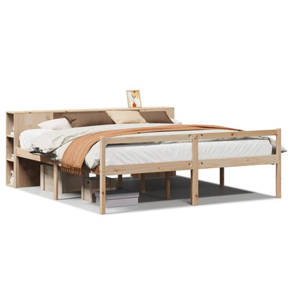 Letto Libreria senza Materasso 180x200 cm in Legno di Pino