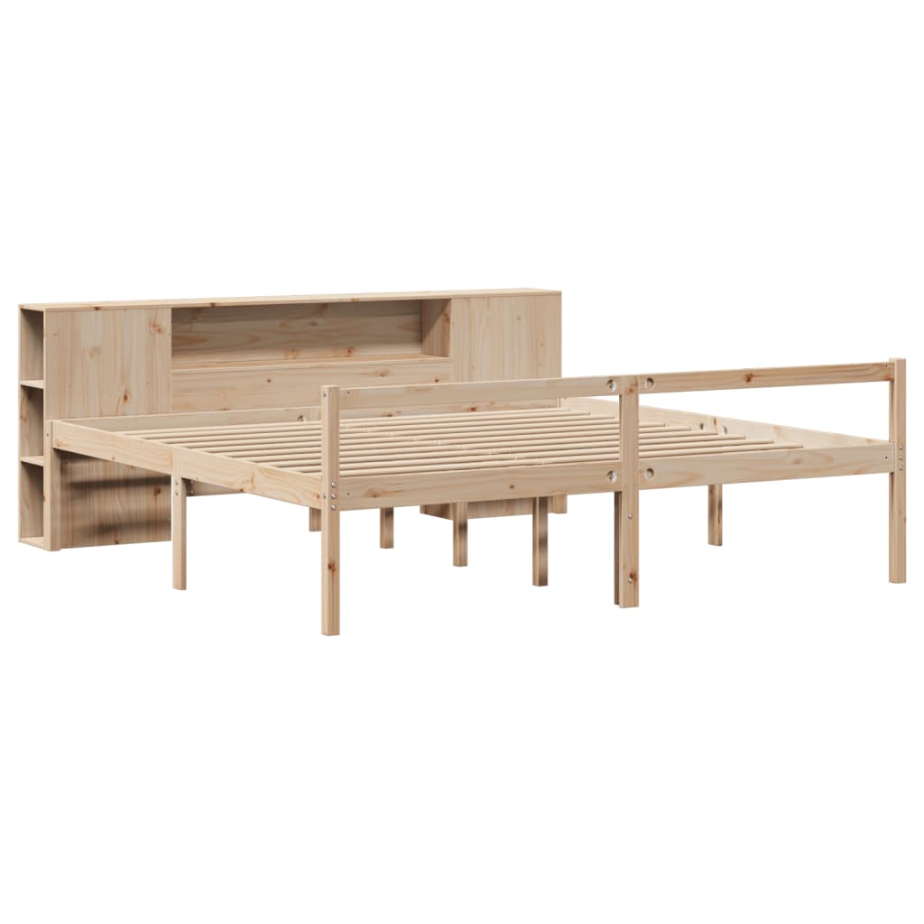 Letto Libreria senza Materasso 180x200 cm in Legno di Pino