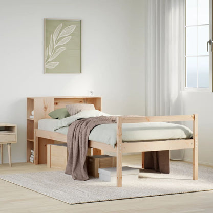 Letto Libreria senza Materasso 100x200 cm in Legno di Pino