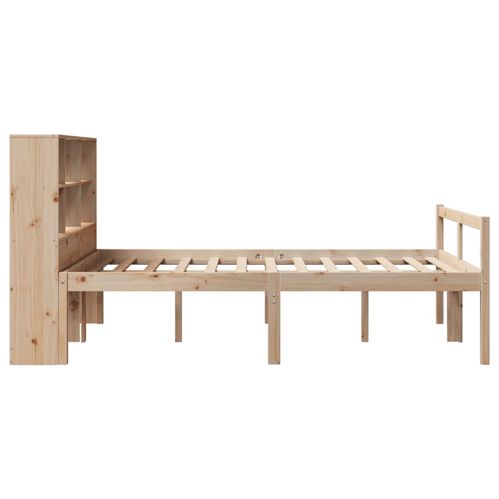 Letto Libreria senza Materasso 140x200 cm in Legno di Pino