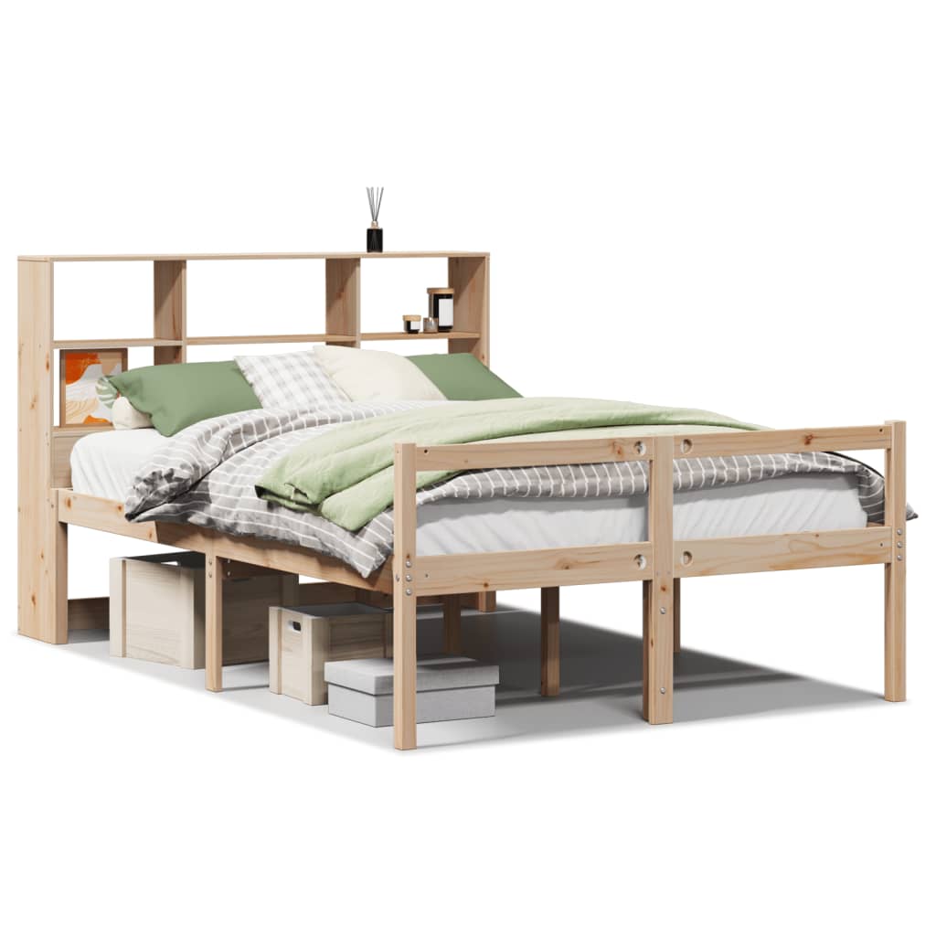 Letto Libreria senza Materasso 160x200 cm in Legno di Pino