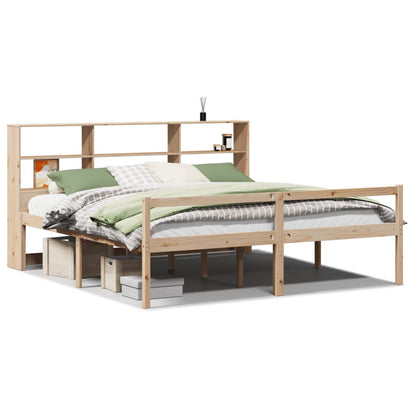 Letto Libreria senza Materasso 180x200 cm in Legno di Pino