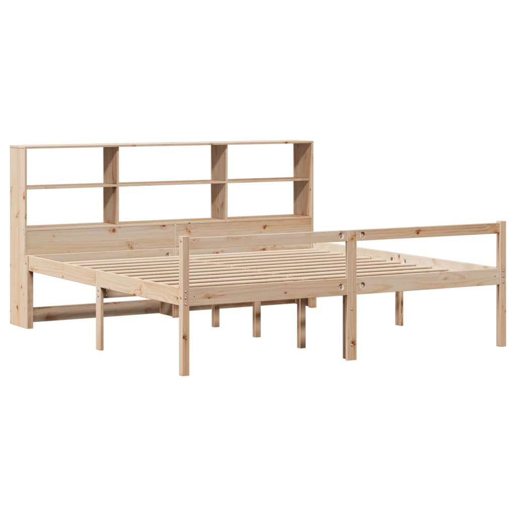 Letto Libreria senza Materasso 180x200 cm in Legno di Pino