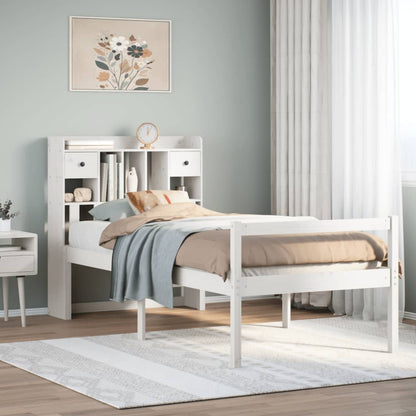 Letto con Libreria senza Materasso 75x190 cm in Legno Pino