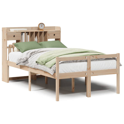 Letto Libreria senza Materasso 135x190 cm in Legno di Pino